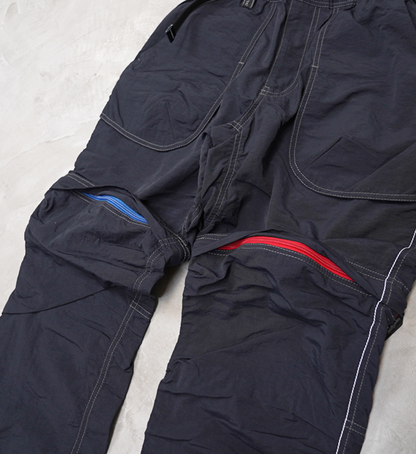 【and wander】アンドワンダー women's NY taffeta hiker 2way pants "Black"