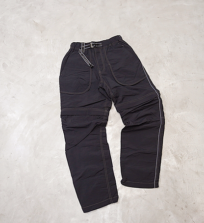 【and wander】アンドワンダー women's NY taffeta hiker 2way pants "Black"