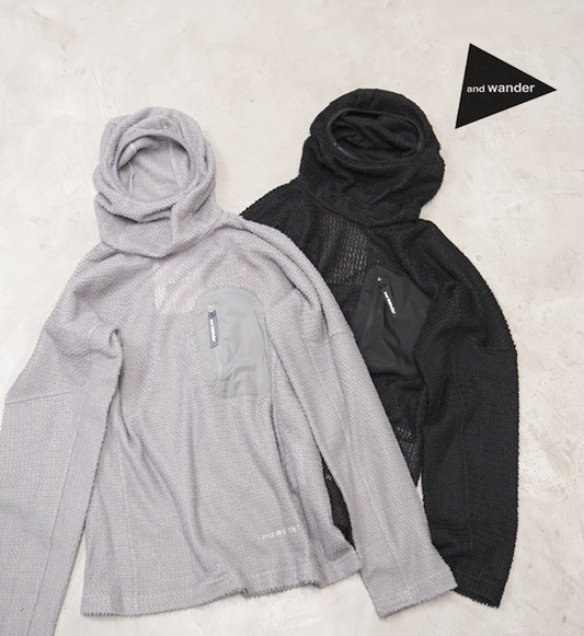 【and wander】アンドワンダー men's alpha direct hoodie 2 "2Color"