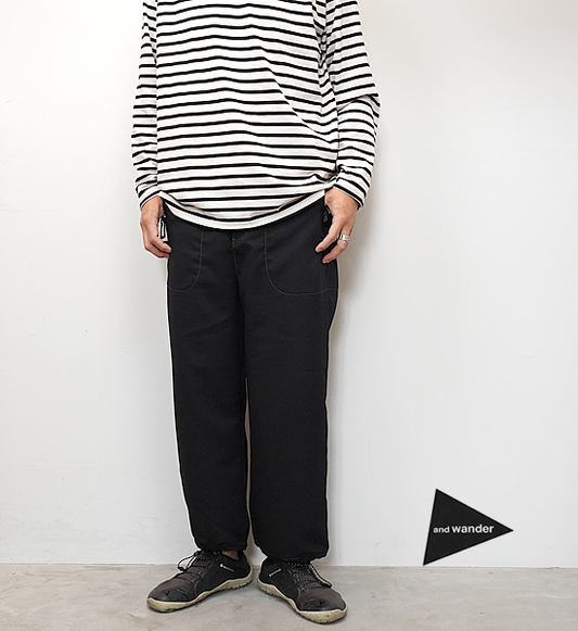 【and wander】アンドワンダー men's vent pants "2Color"