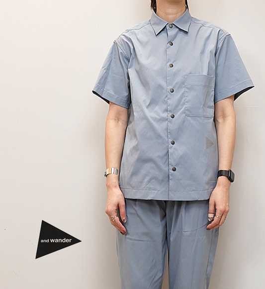 【and wander】アンドワンダー women's UV cut stretch SS shirt "2Color"