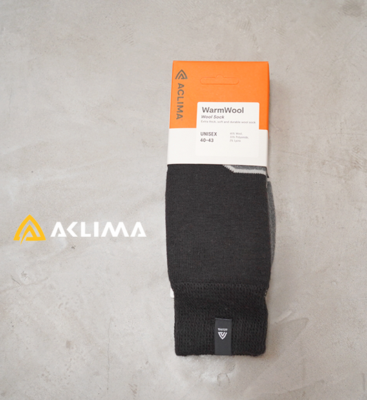 【ACLIMA】 アクリマ unisex WarmWool Socks "Jet Black"