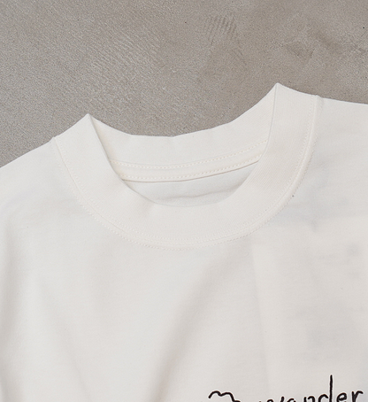 【and wander】アンドワンダー men's Yu Nagaba printed T "White"  ※ネコポス可