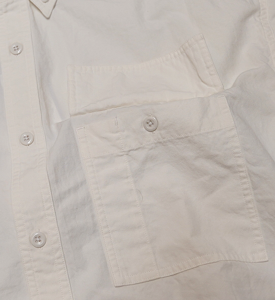 【THE NORTH FACE PURPLE LABEL】ノースフェイスパープルレーベル women's Button Down Field S/S Cropped Shirt "White"