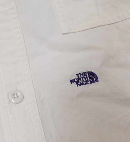 【THE NORTH FACE PURPLE LABEL】ノースフェイスパープルレーベル women's Button Down Field S/S Cropped Shirt "White"