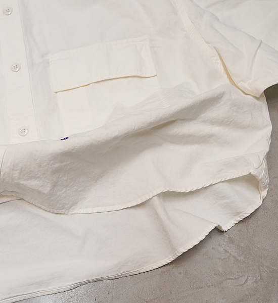 【THE NORTH FACE PURPLE LABEL】ノースフェイスパープルレーベル women's Button Down Field S/S Cropped Shirt "White"