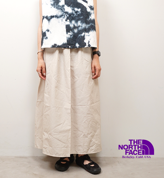 【THE NORTH FACE PURPLE LABEL】ノースフェイスパープルレーベル women's Field Gathered Skirt "Light Beige"