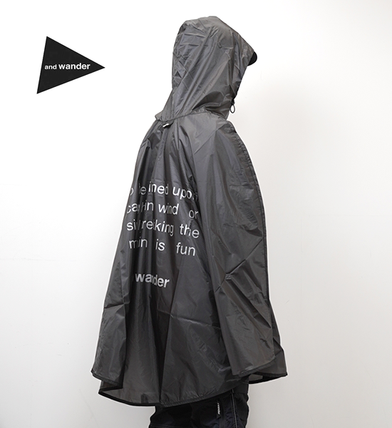 【and wander】アンドワンダー sil poncho "3Color"